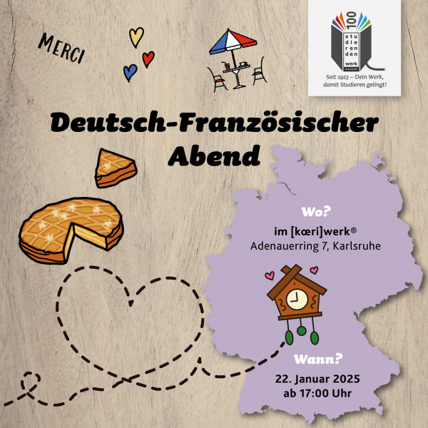 Deutsch-Französischer Abend am 22.01.25 - gleich anmelden!