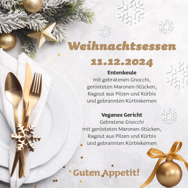 Weihnachtsessen in der Mensa am 11.12.2024